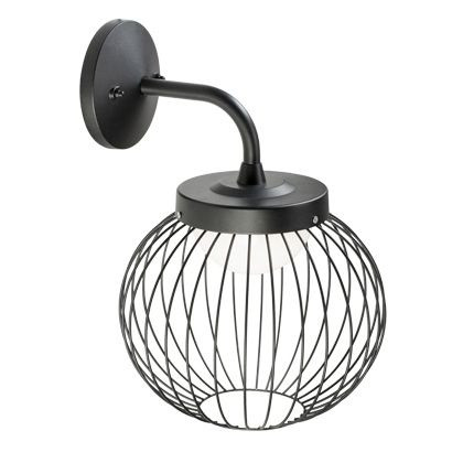 CAGE APPLIQUE IN BASSO 20W LED 4K NERO