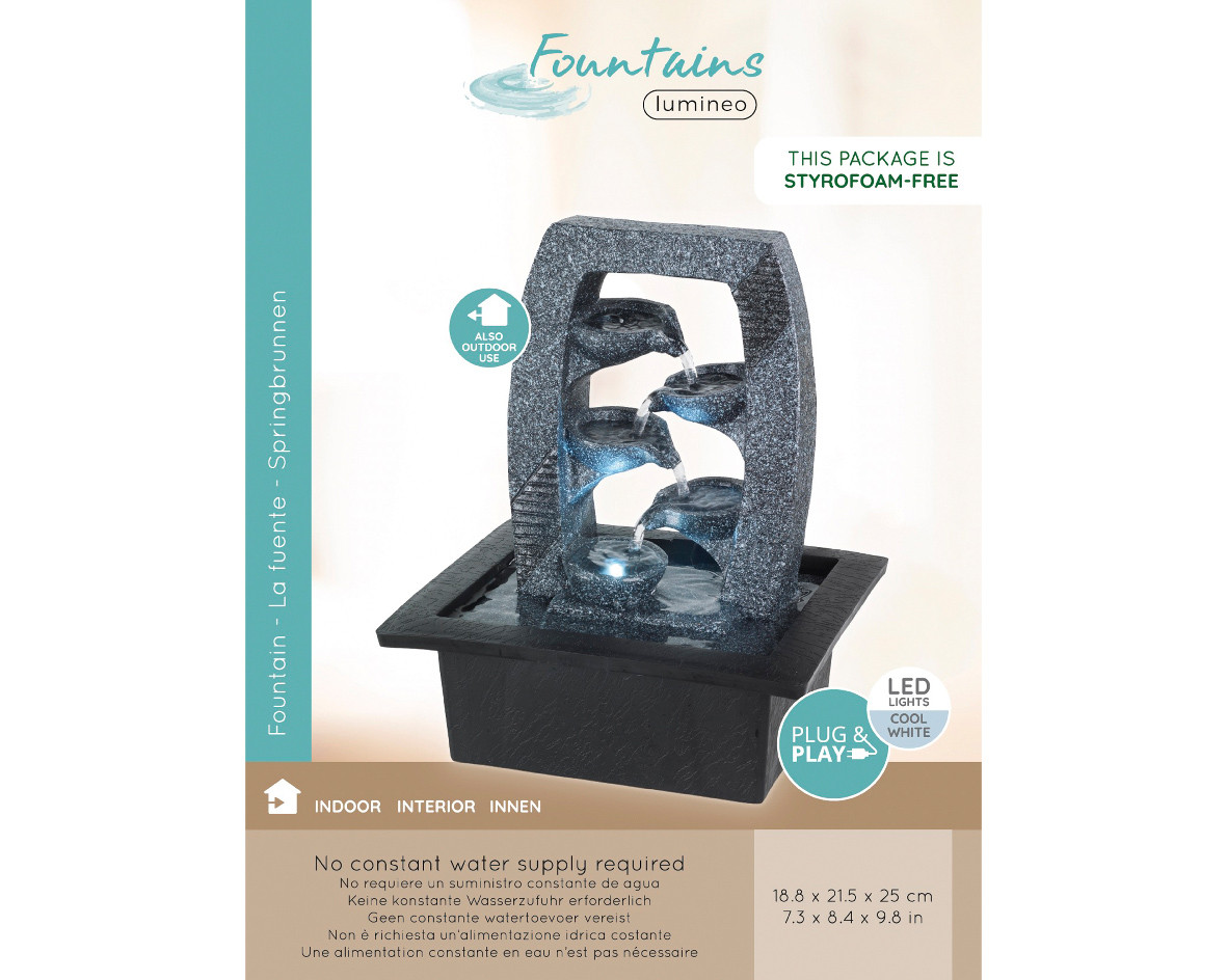FONTANA POL.CM.18.8X21.5X25H GRIGIA LUCE FREDDA