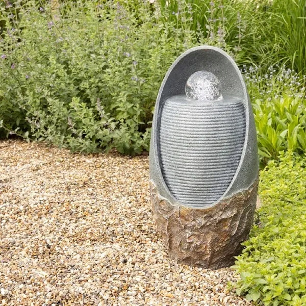 FONTANA POL.C/PALLA CM.29.8X30.8X59H GRIGIA