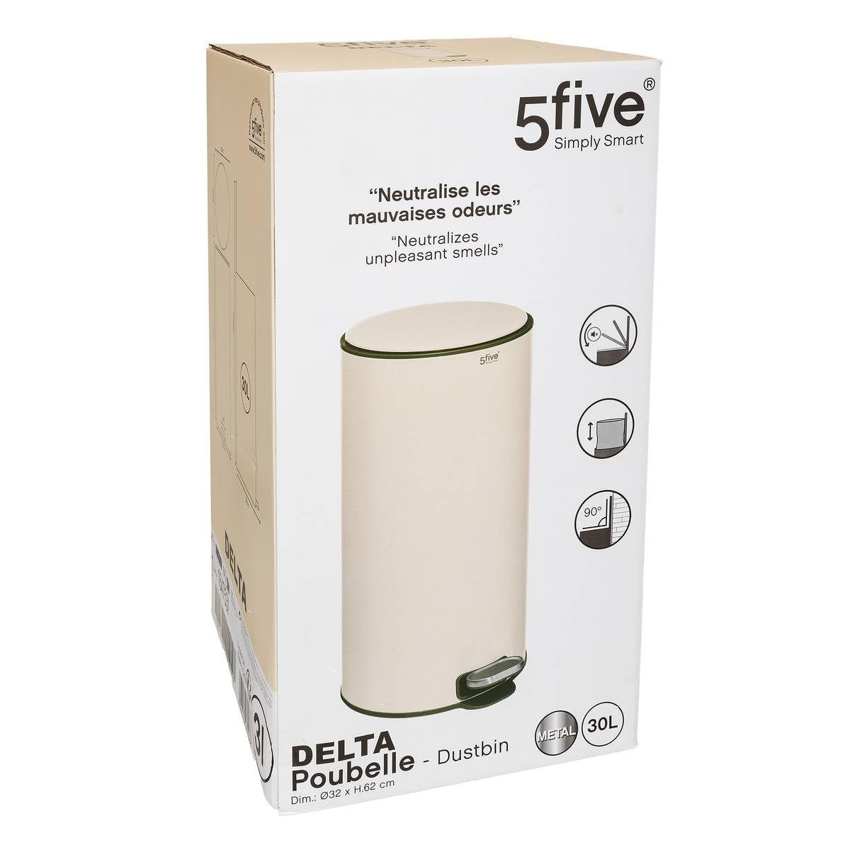 PATTUMIERA DELTA 30L.METALLO ARGILLA