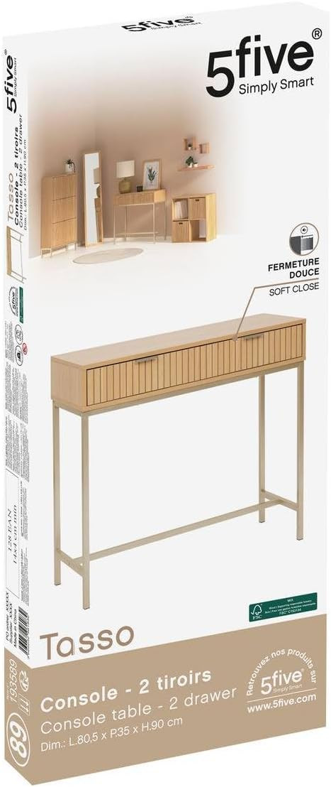 CONSOLLE EFFETTO LEGNO NAT.CM.90