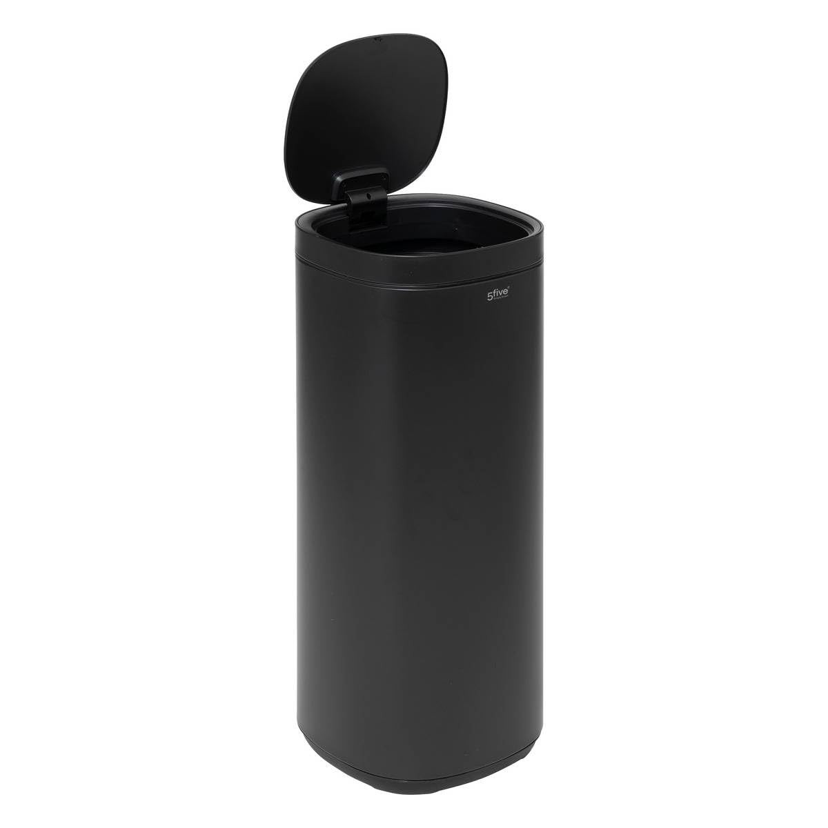 PATTUMIERA ALTA TONDA 50L.INOX NERA