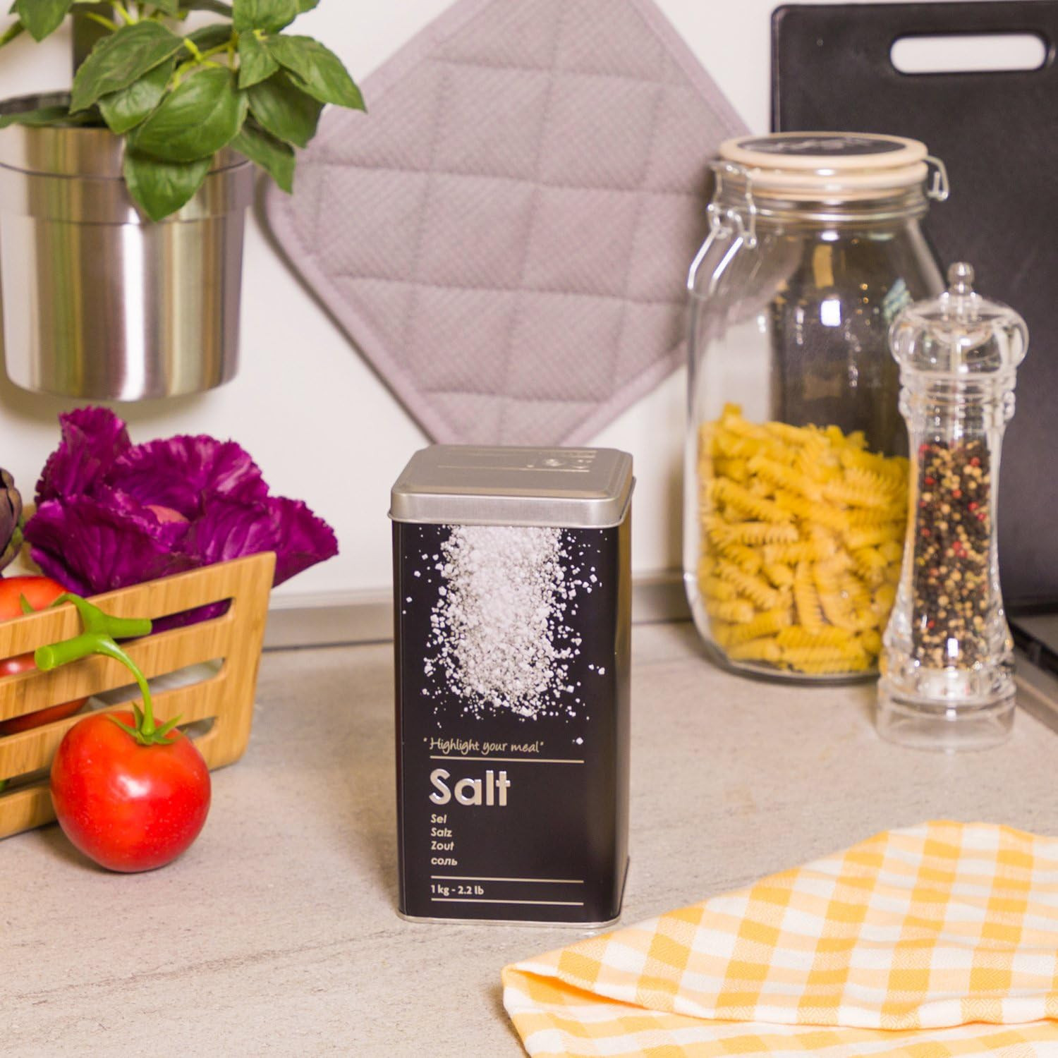 SCATOLA DI SALE IN LATTA 1KG.