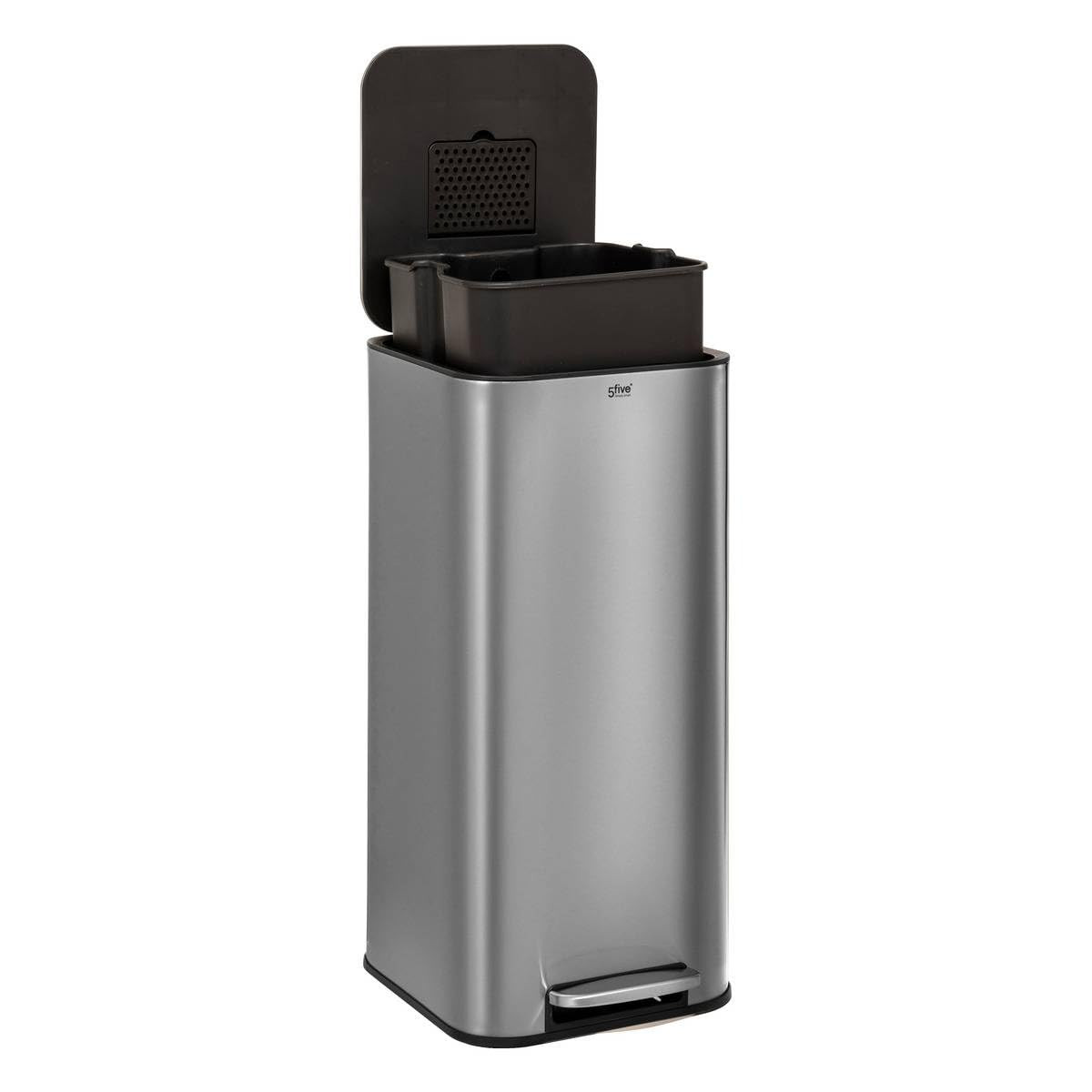 PATTUMIERA DELTA 30L.QUADRATA INOX