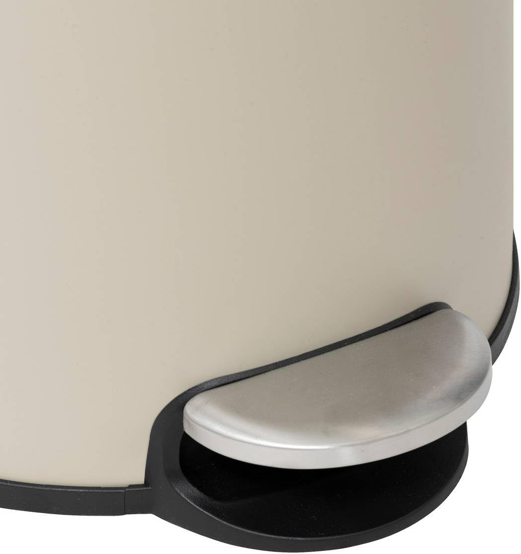 PATTUMIERA PEDALE 30L.METALLO BAMBOO BEIGE LINO