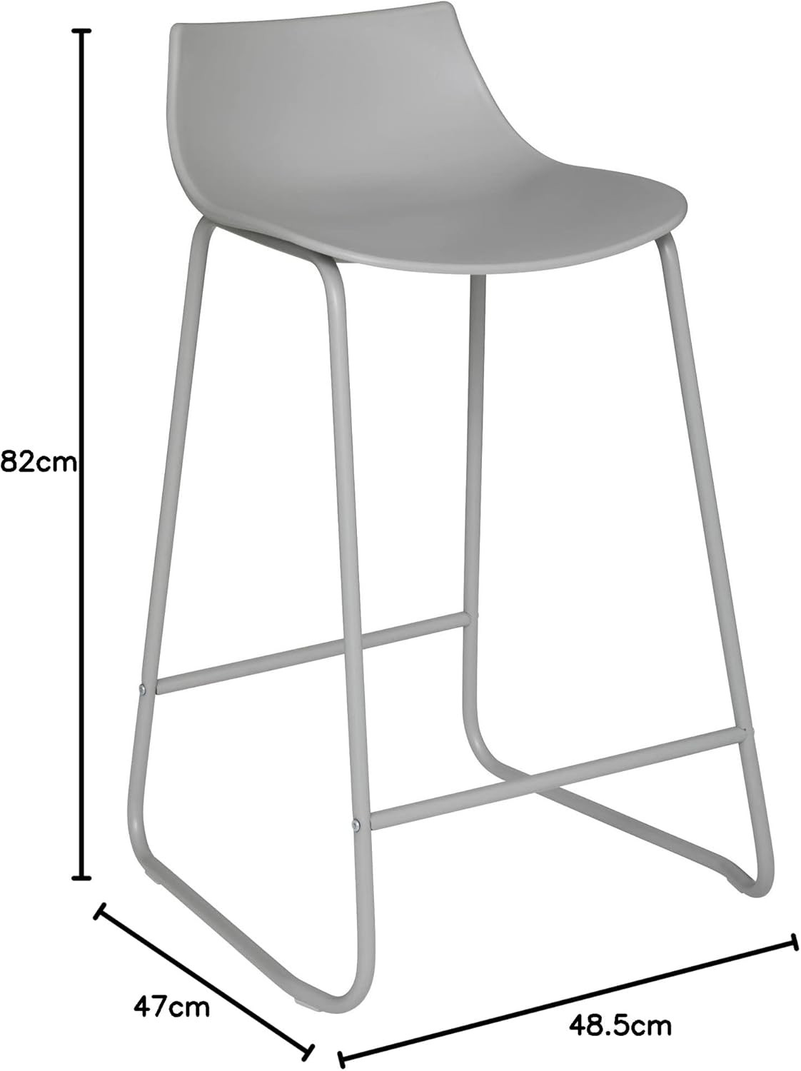 SGABELLO ALTO OTAC PP GRIGIO