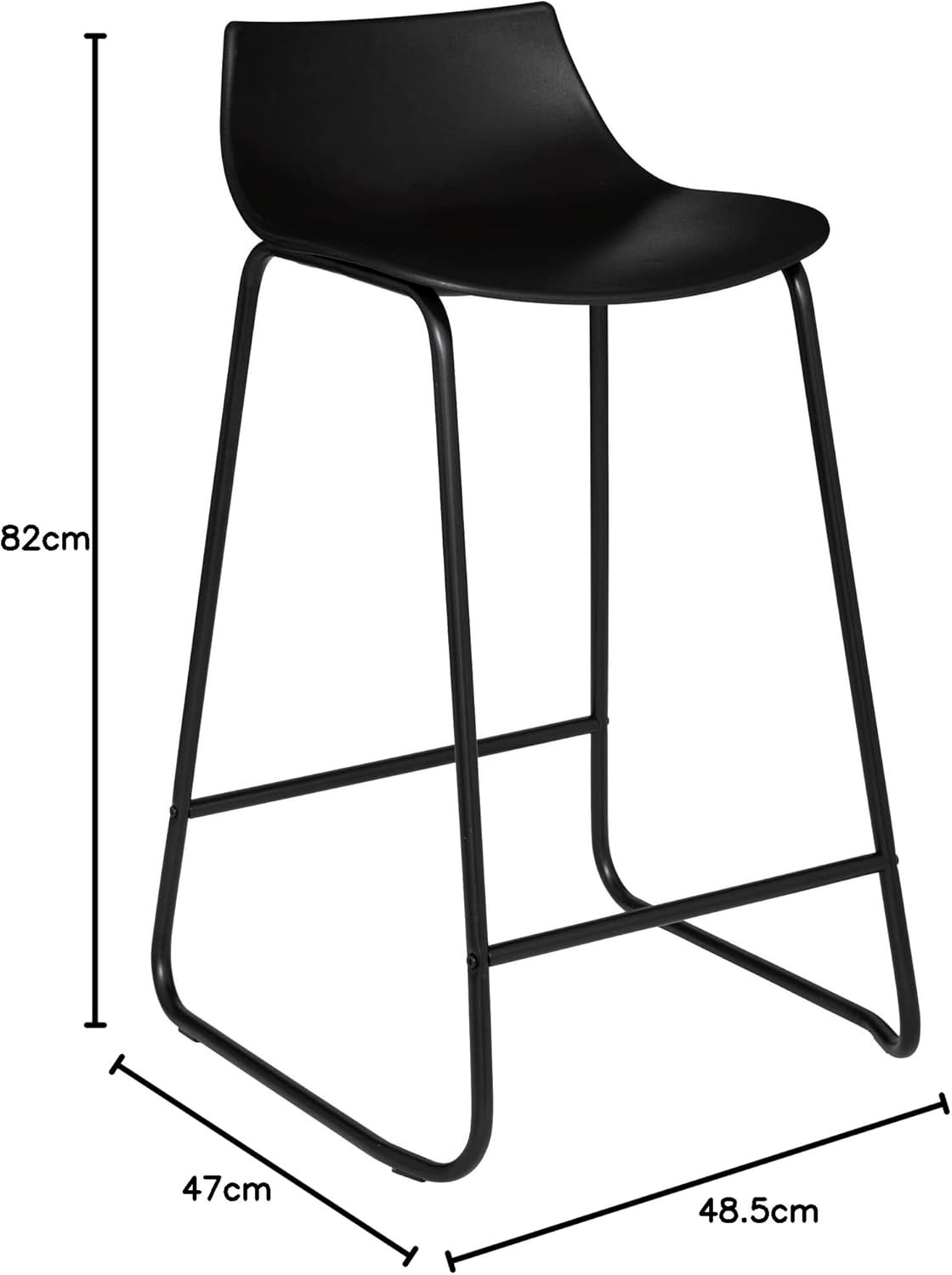SGABELLO ALTO OTAC PP NERO