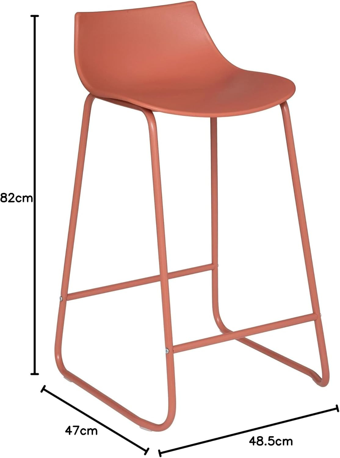 SGABELLO ALTO OTAC PP TERRACOTTA