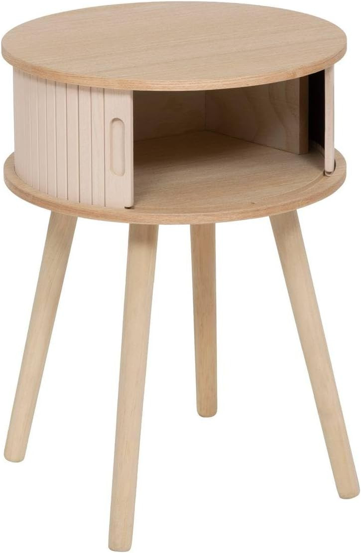 COMODINO 2PORTE D.40 LEGNO/CREMA