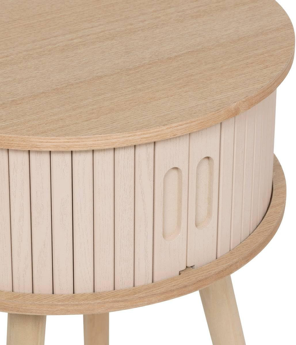 COMODINO 2PORTE D.40 LEGNO/CREMA