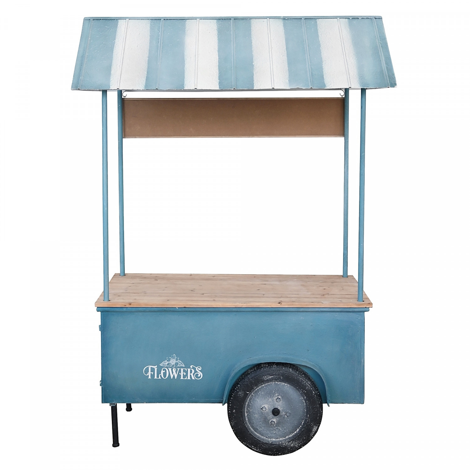 CARRETTO IN FERRO CM.134X74X187 AZZURRO
