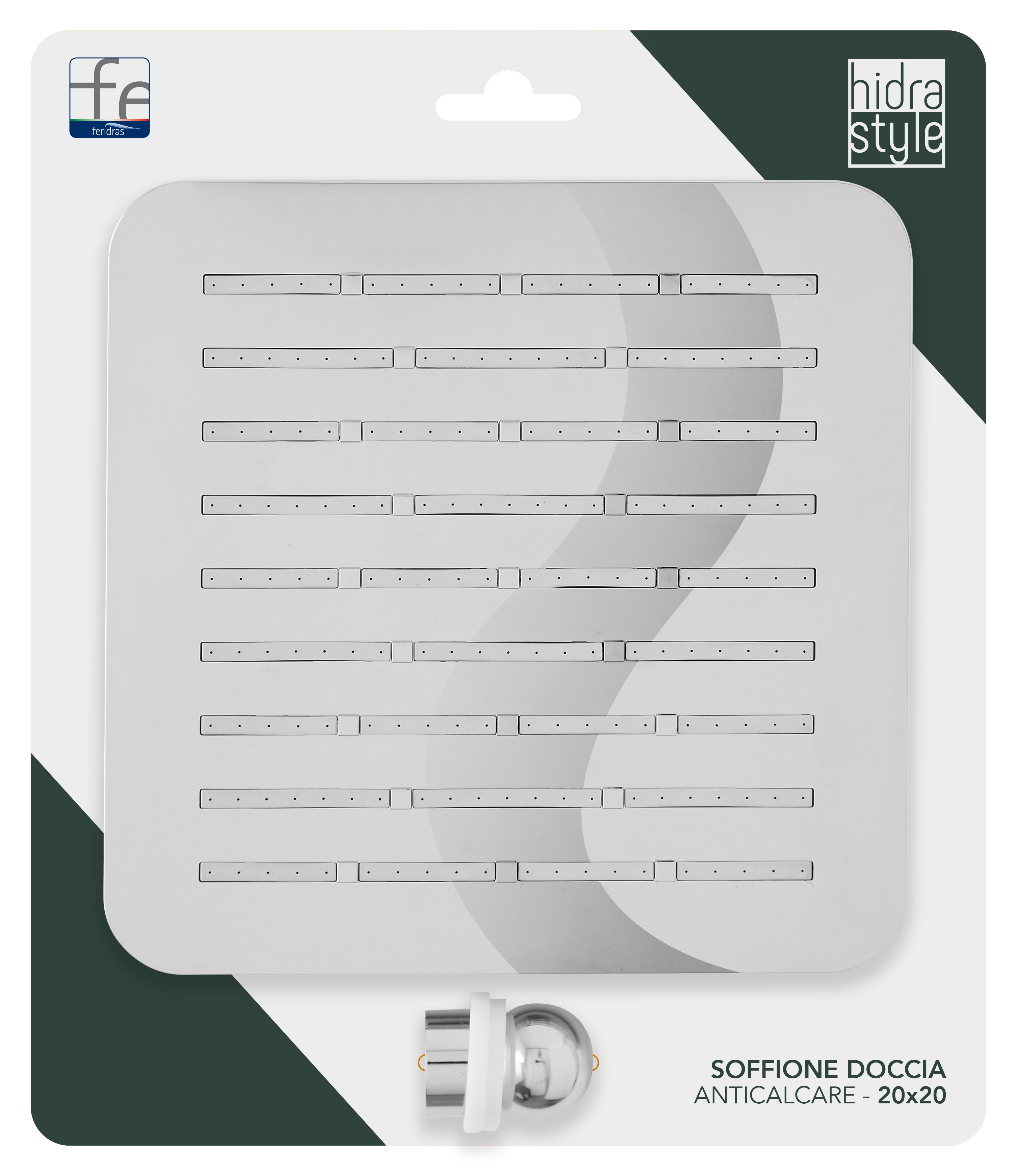SOFFIONE DOCCIA CM.20X20 CROMO
