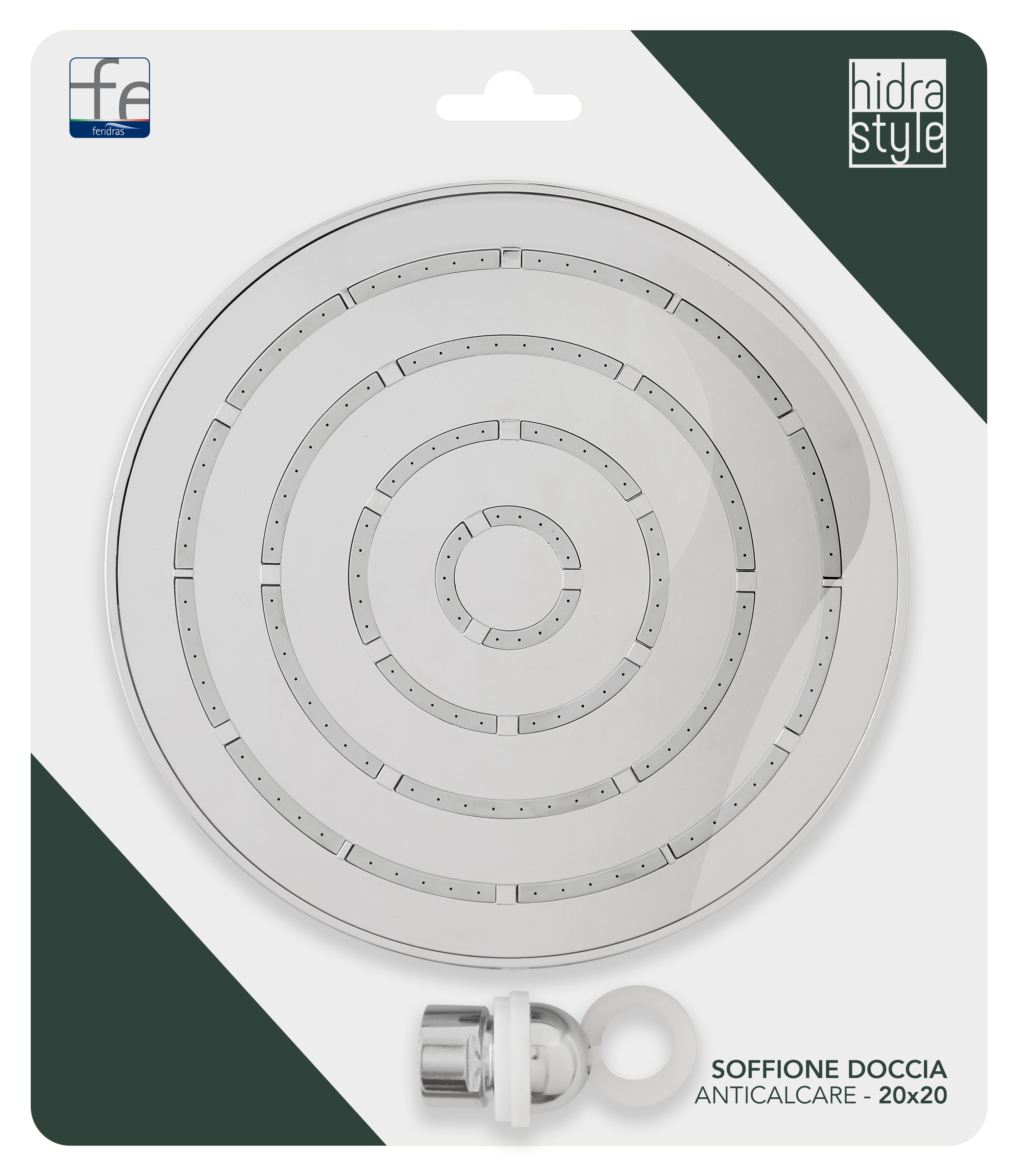 SOFFIONE DOCCIA CM.20X20 CROMO