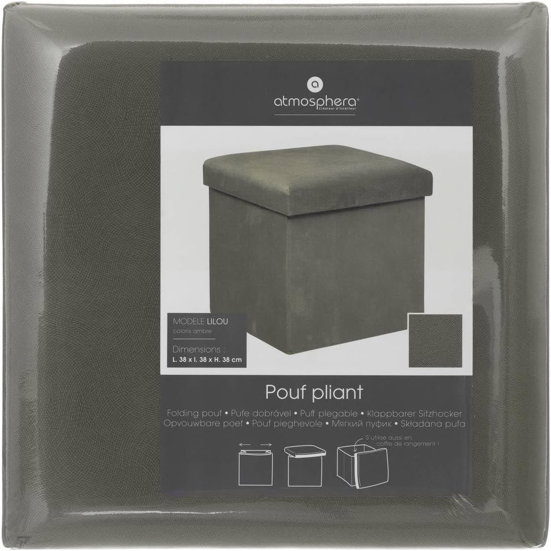 POUF PIEGHEVOLE LILOU GRIGIO