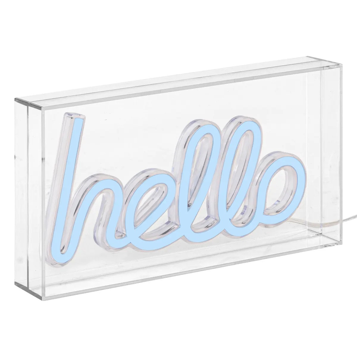 NEON LED DA TAVOLO HELLO CM.23 BLU