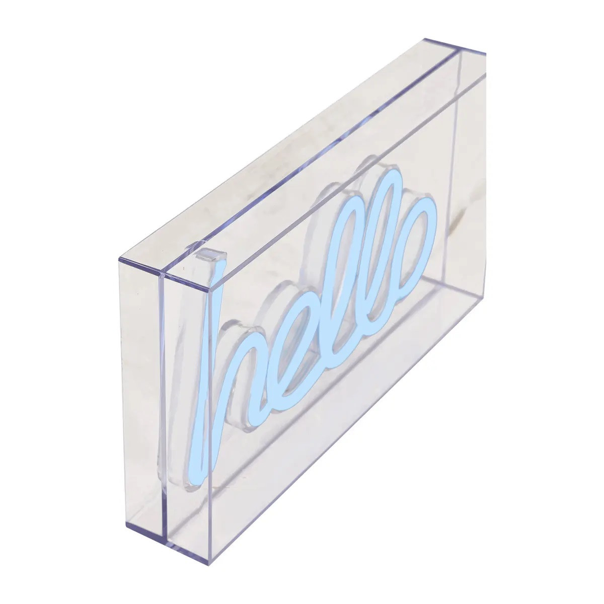 NEON LED DA TAVOLO HELLO CM.23 BLU