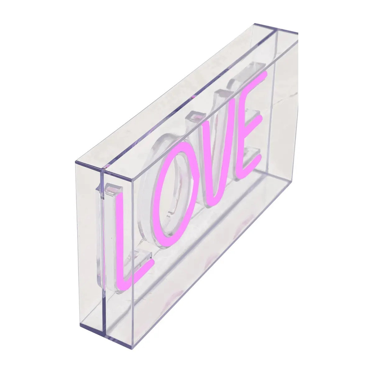 NEON LED DA TAVOLO LOVE CM.23 ROSA