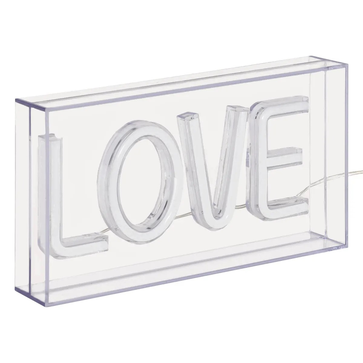 NEON LED DA TAVOLO LOVE CM.23 ROSA