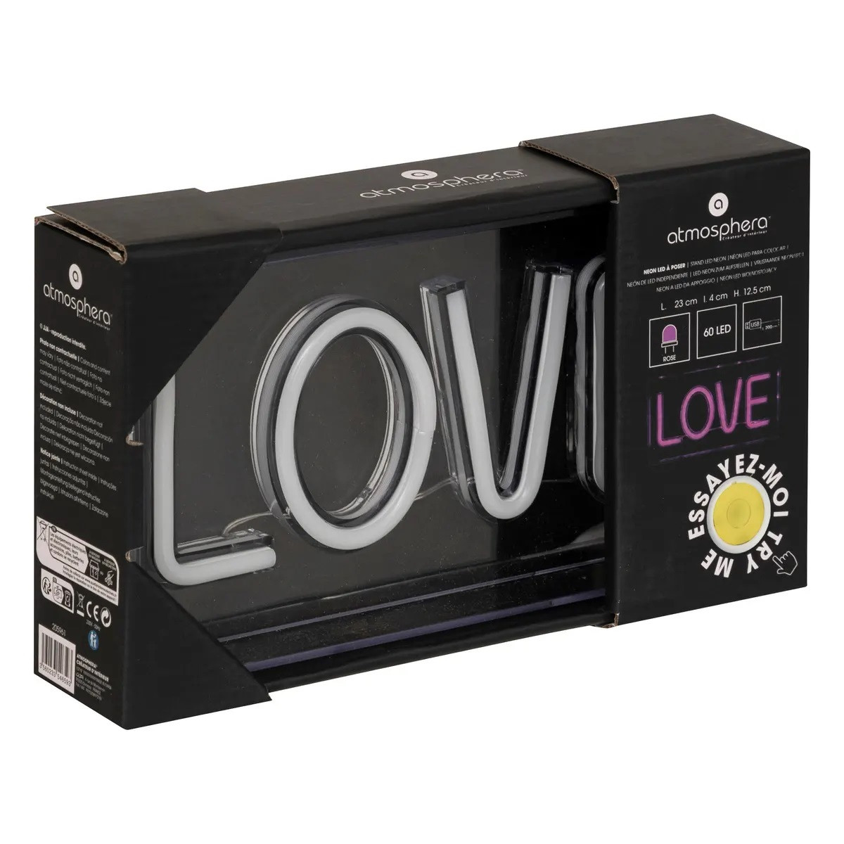 NEON LED DA TAVOLO LOVE CM.23 ROSA