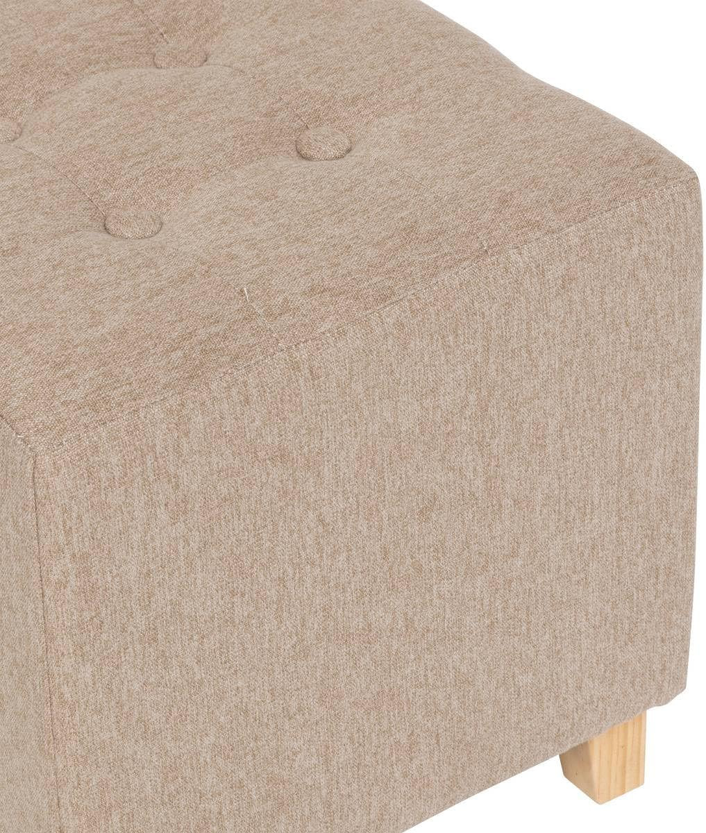 POUF LEANDRE VELUTO BEIGE