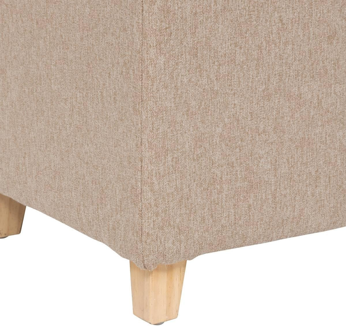 POUF LEANDRE VELUTO BEIGE