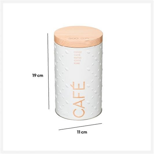CONTENITORE CAFFE'METALLO CON TAPPO LEGNO