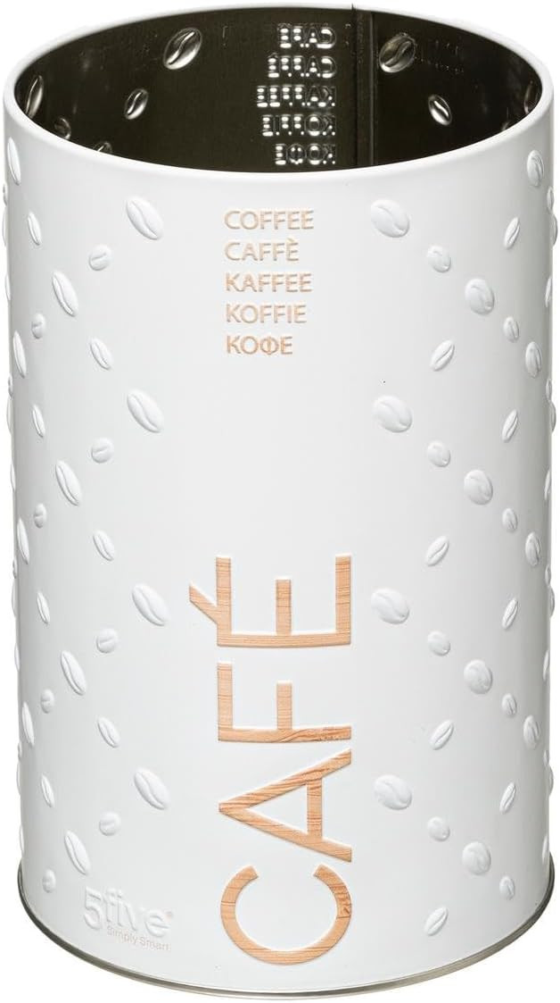 CONTENITORE CAFFE'METALLO CON TAPPO LEGNO