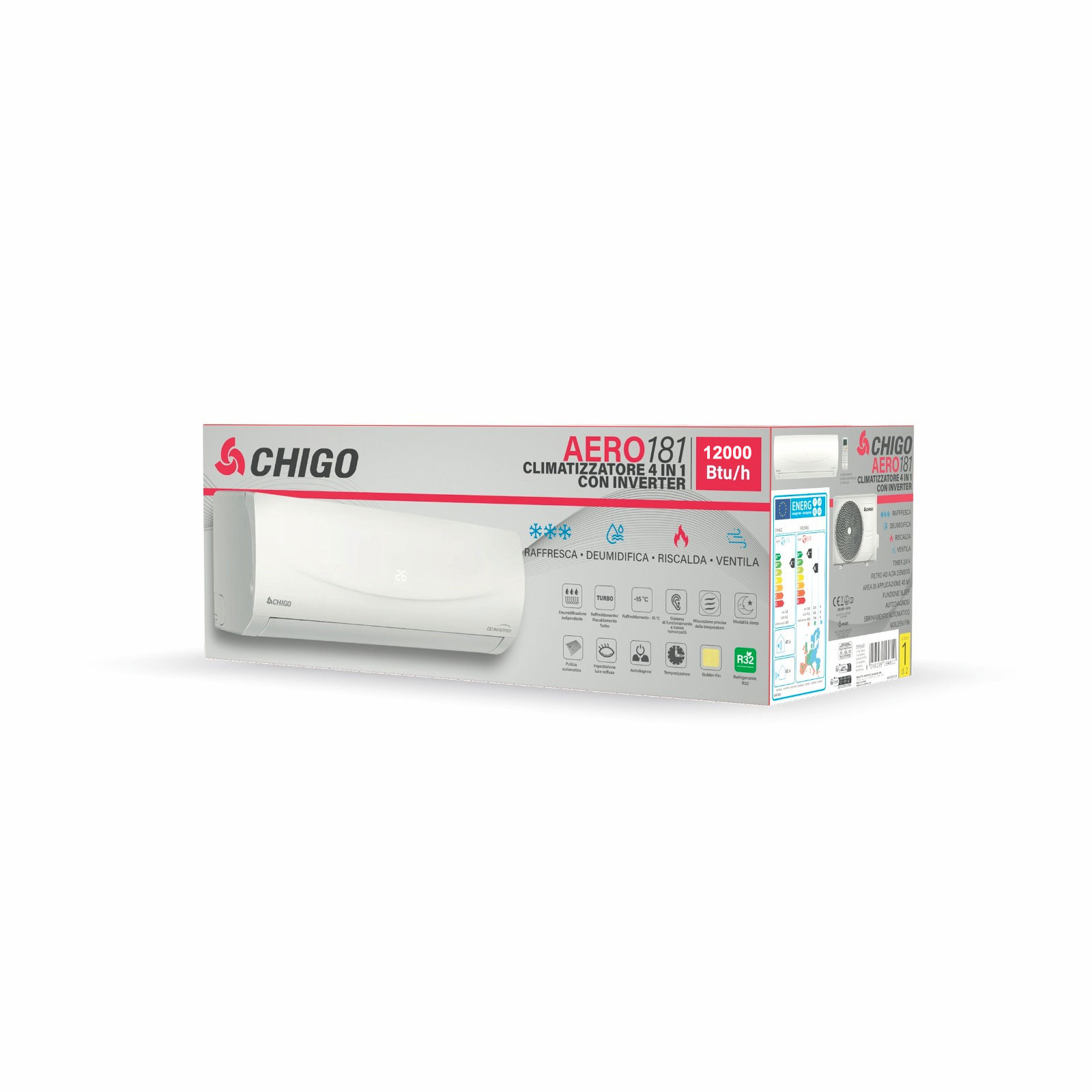 CLIMATIZZATORE INVERTER 12000 BTU CHIGO