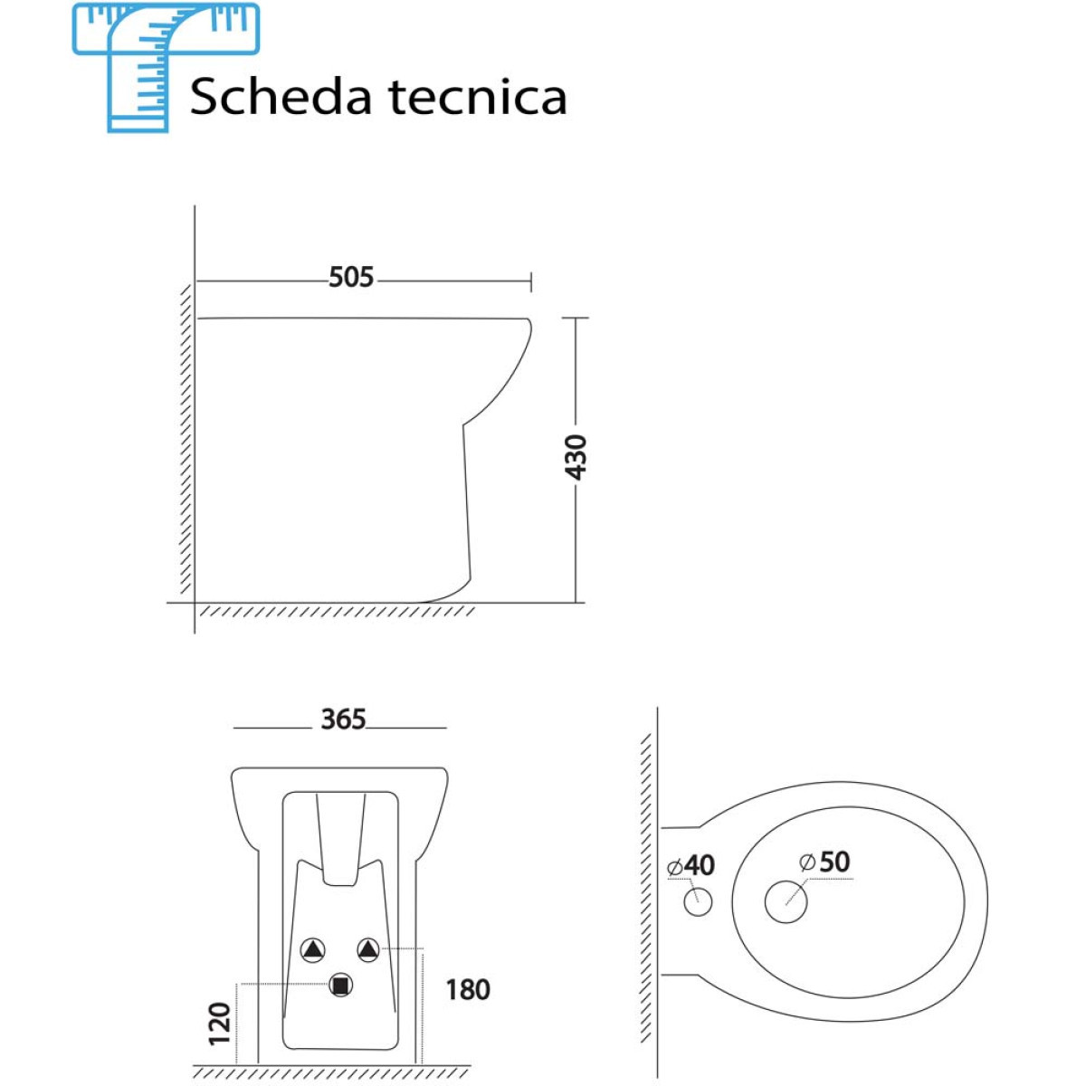 VASO+BIDET+COPROVASO IN CERAMICA