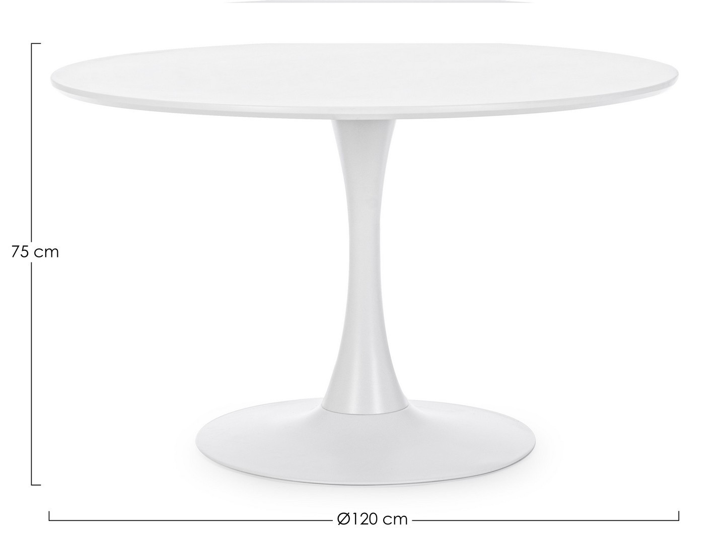 TAVOLO BLOOM BIANCO CM. 120