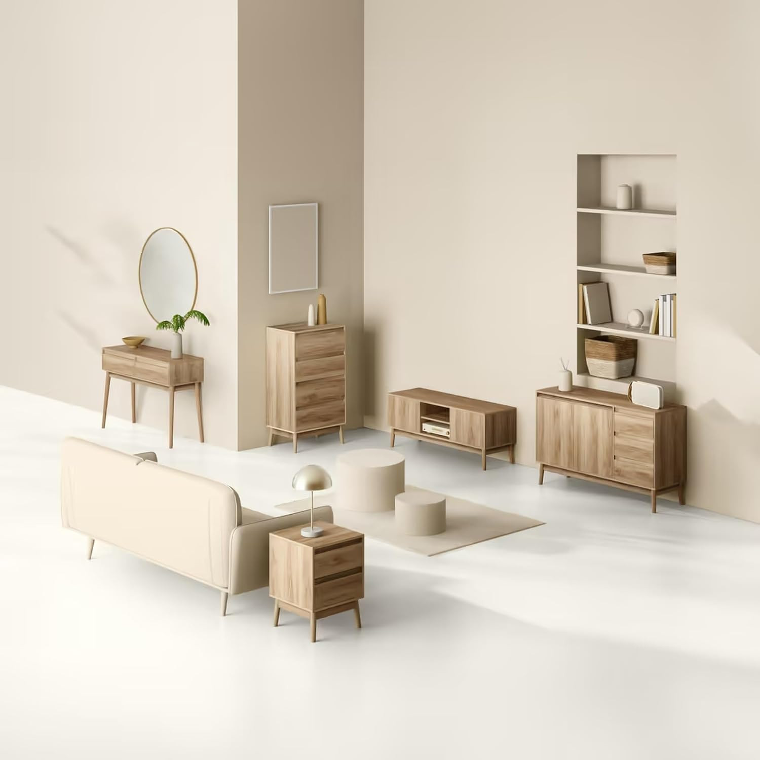 CASSETTIERA 4 CASS.MODELLO ABANA CM.60X40X107.3H