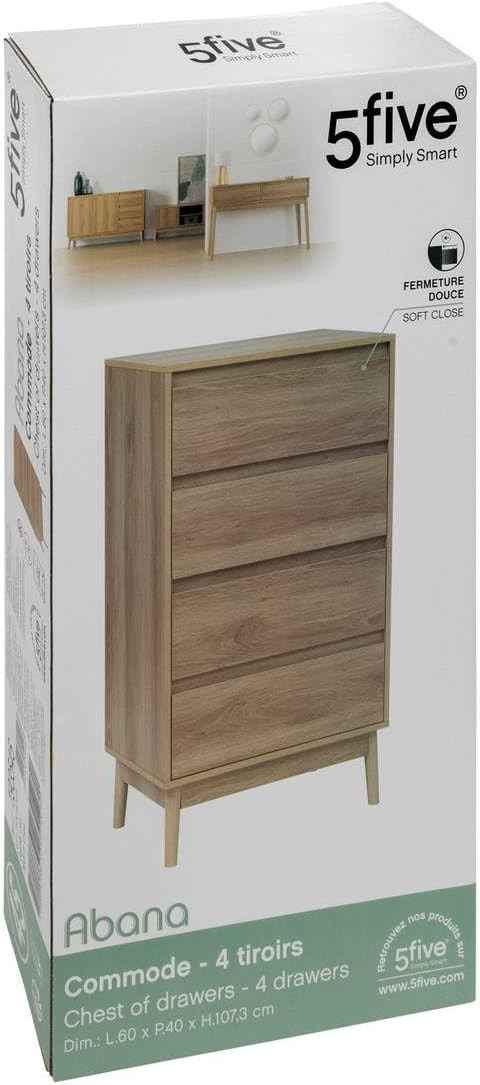 CASSETTIERA 4 CASS.MODELLO ABANA CM.60X40X107.3H