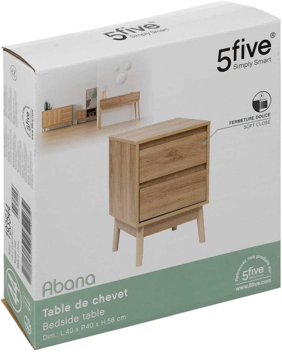 COMODINO 2 CASS. MODELLO ABANA CM. 40X40X56H