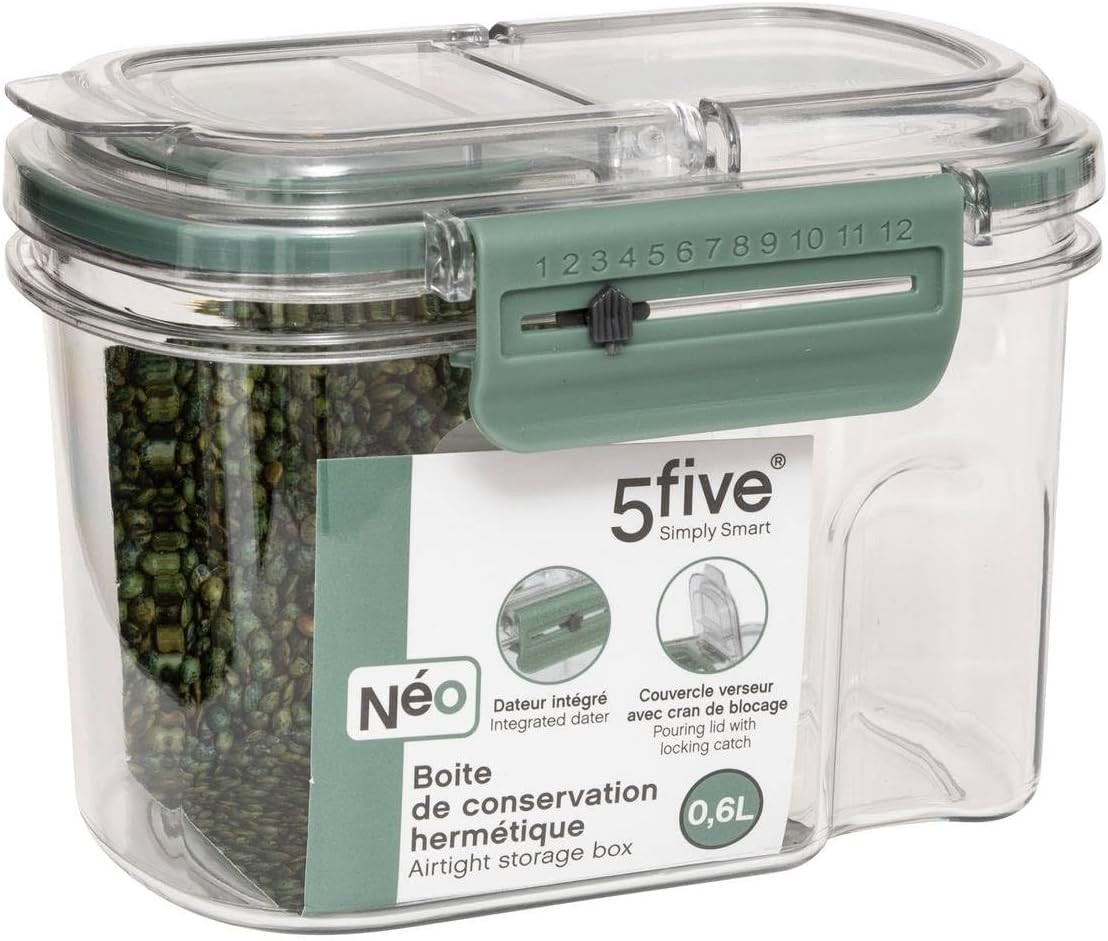 CONTENITORE 'NEO'0.6LT TRASP/VERDE