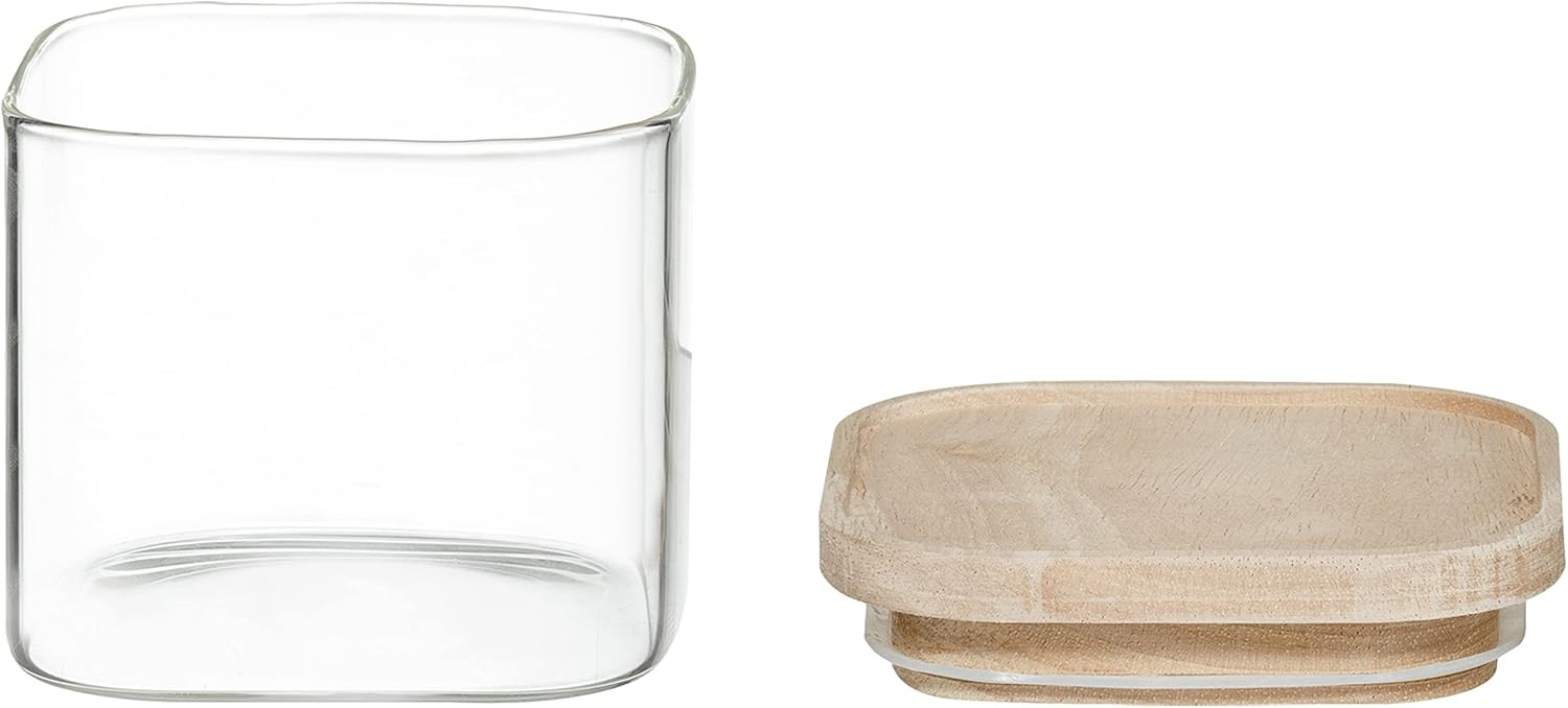 SET4 BARATTOLI VETRO/LEGNO