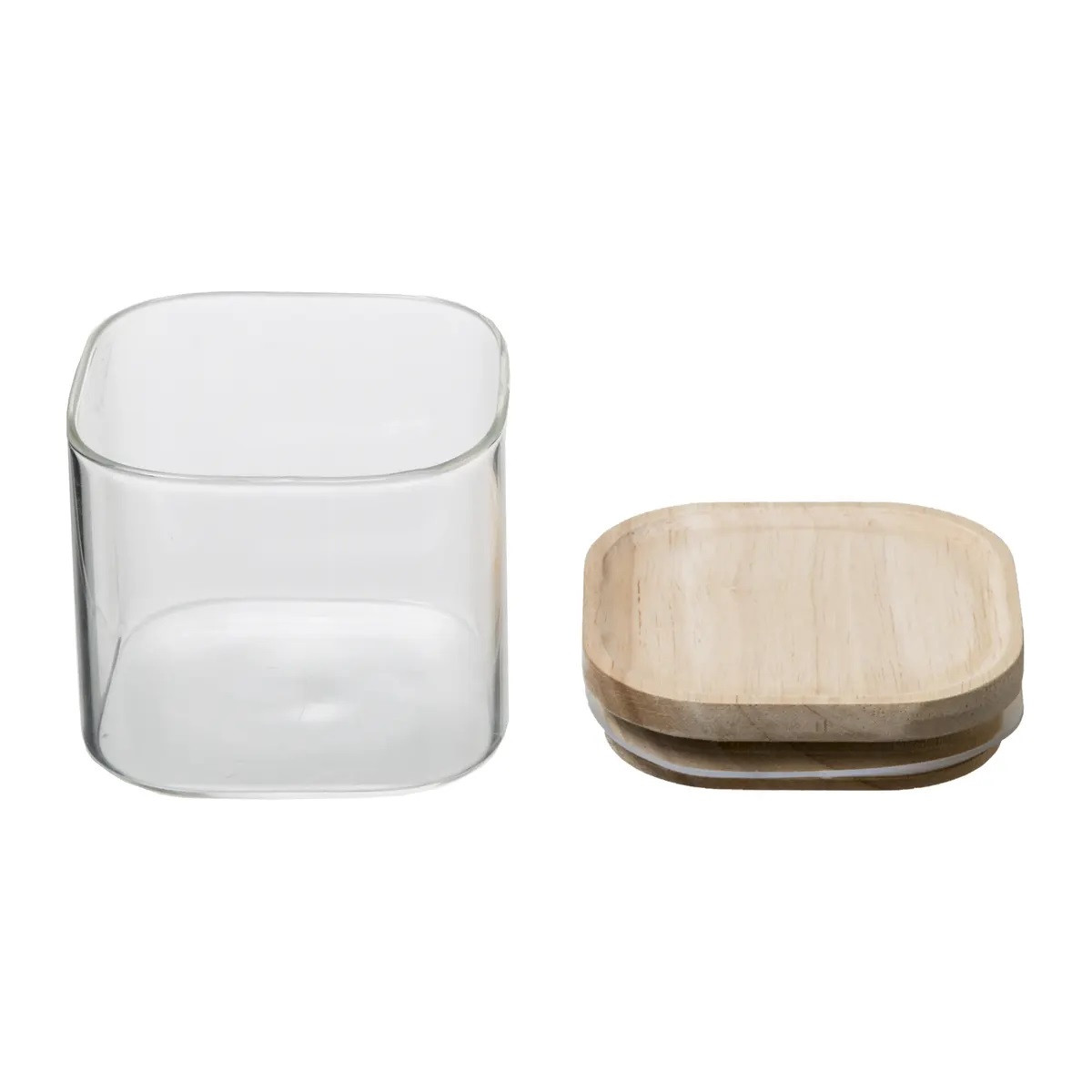 SET3 BARATTOLI VETRO/LEGNO