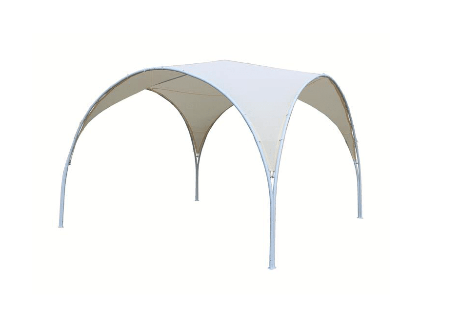 GAZEBO ARCO 3.8X3.8MT CREMA TUBO BIANCO