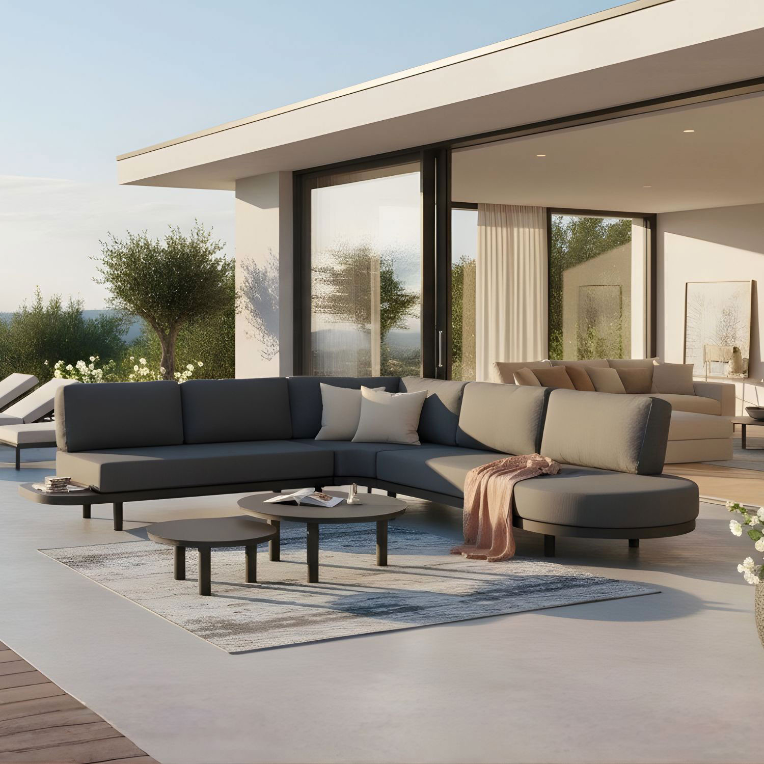 SET SALOTTO ANG.C-C HERCULES ANTRACITE