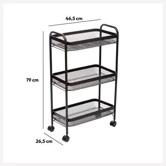 CARRELLO MAYAJ NR CM.46.5X26.5X79.6H