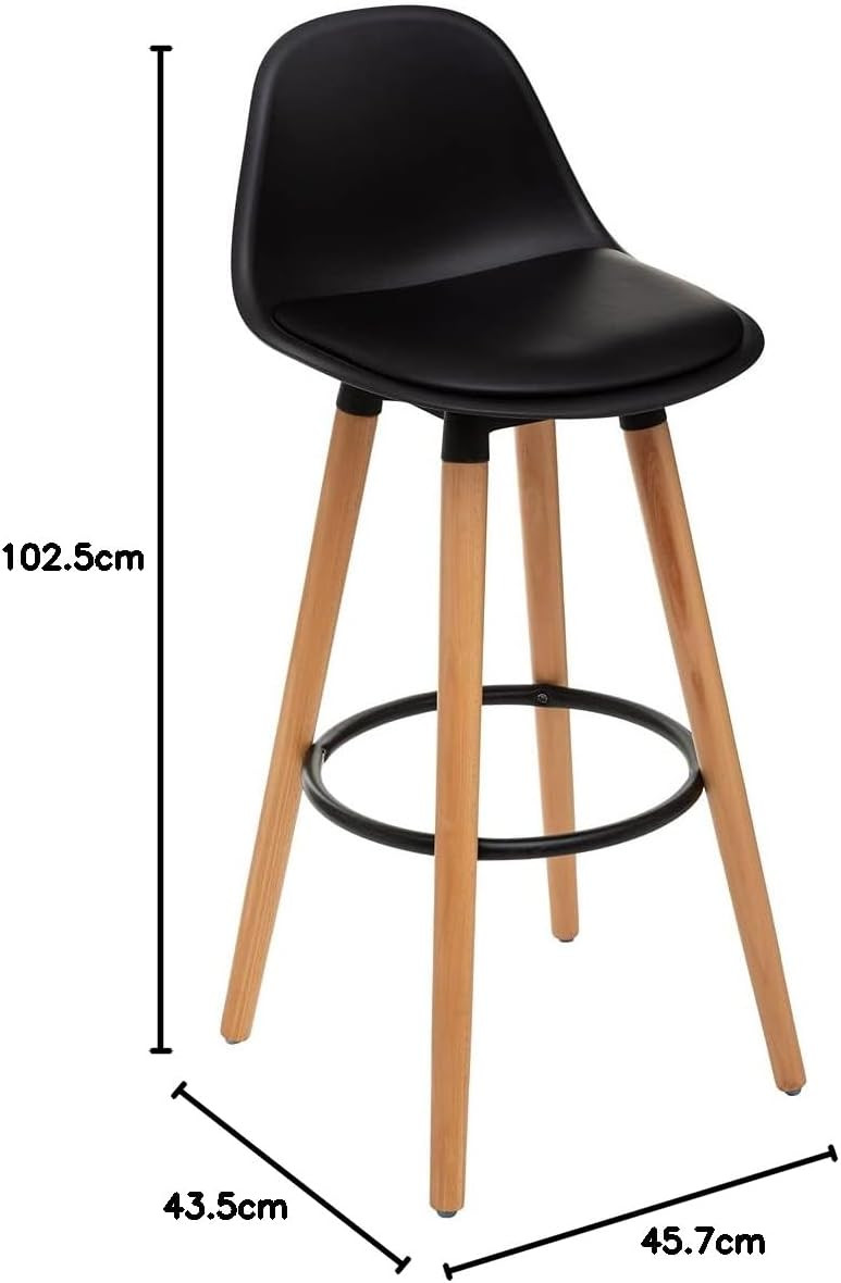 SGABELLO BAR MAXON IN PP NERO