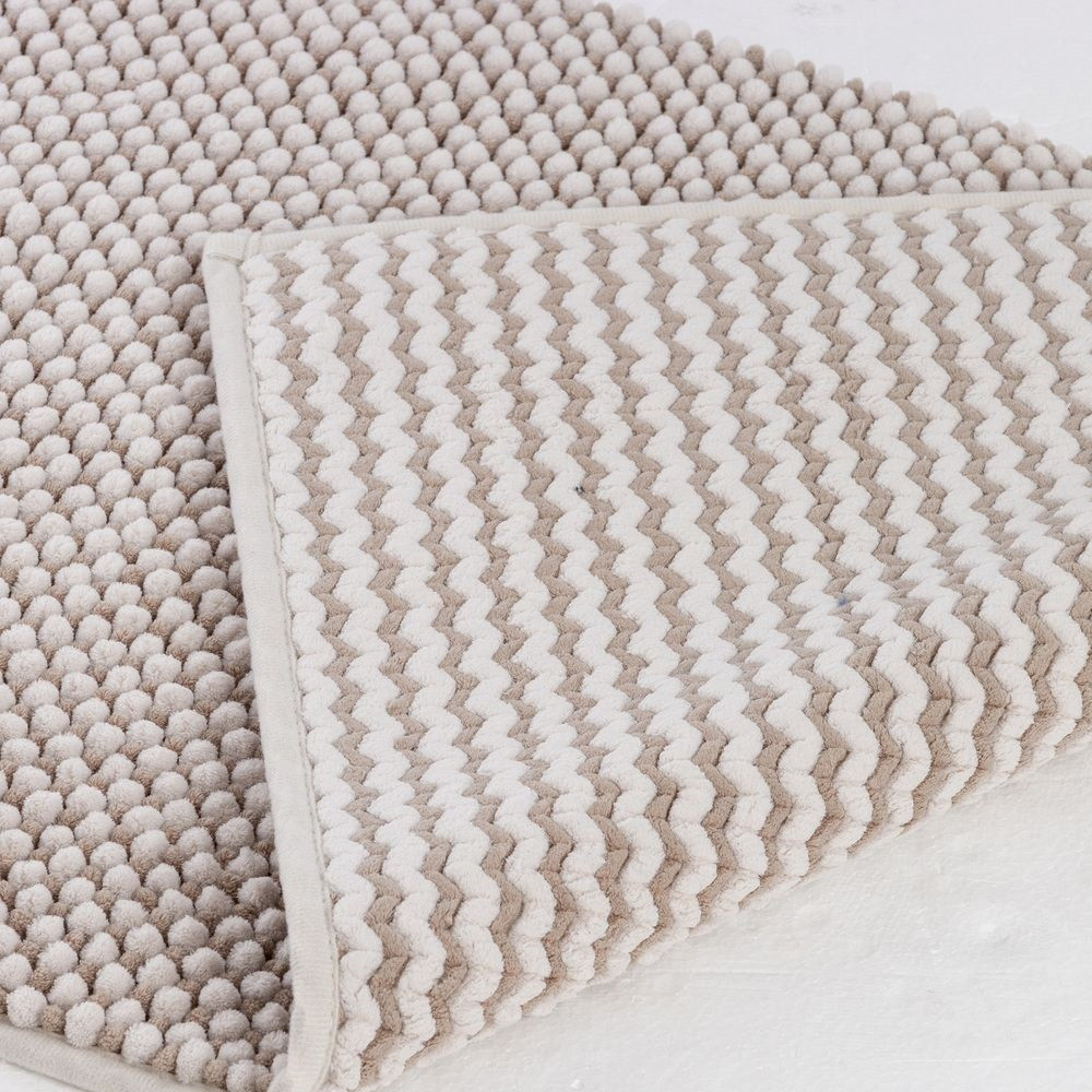 TAPPETO BAGNO DOTS 60X120 TORTORA