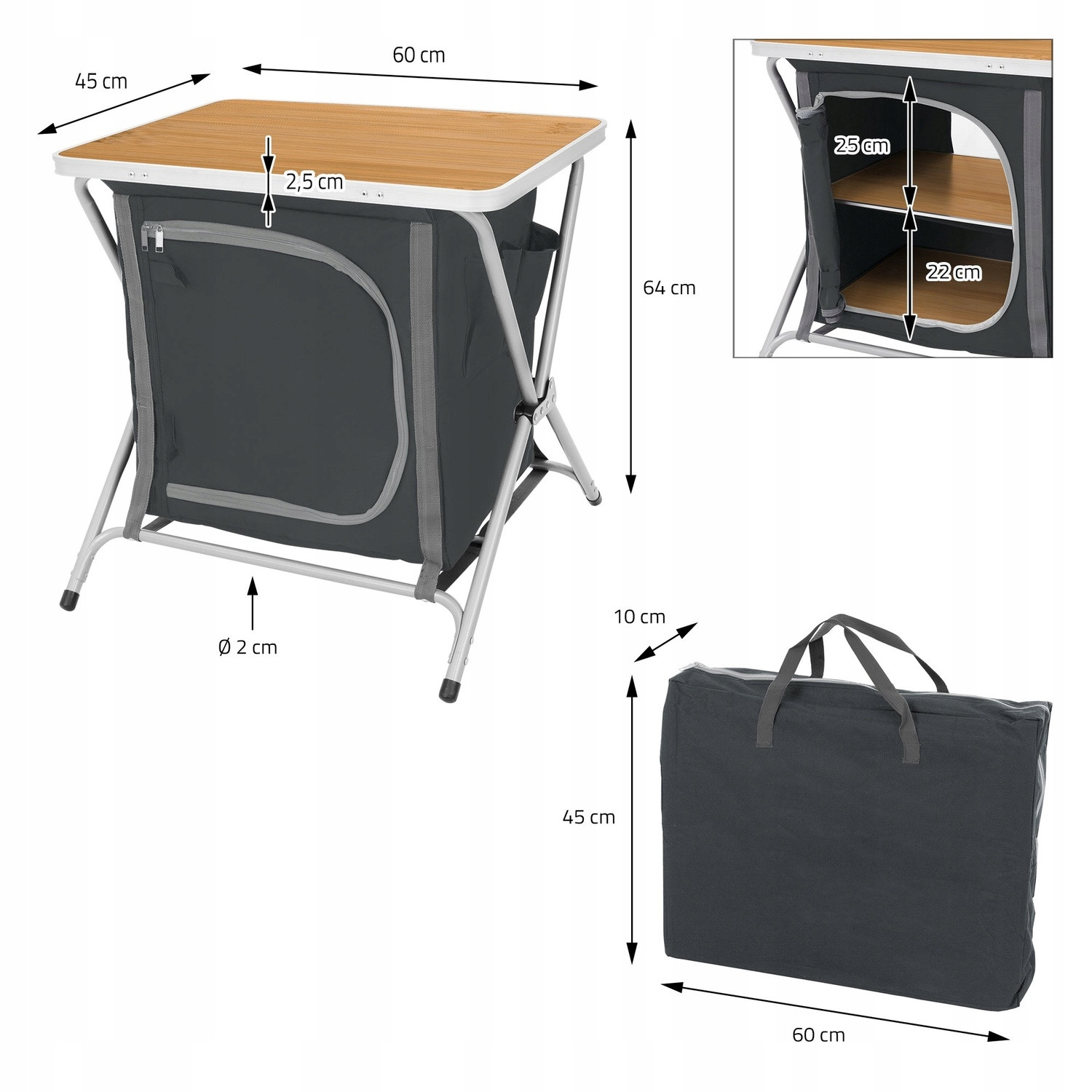MOBILETTO CAMPEGGIO CM.60X45X64