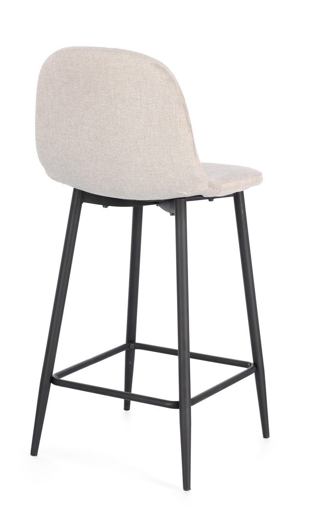 SGABELLO BAR IRELIA N/BEIGE H.92