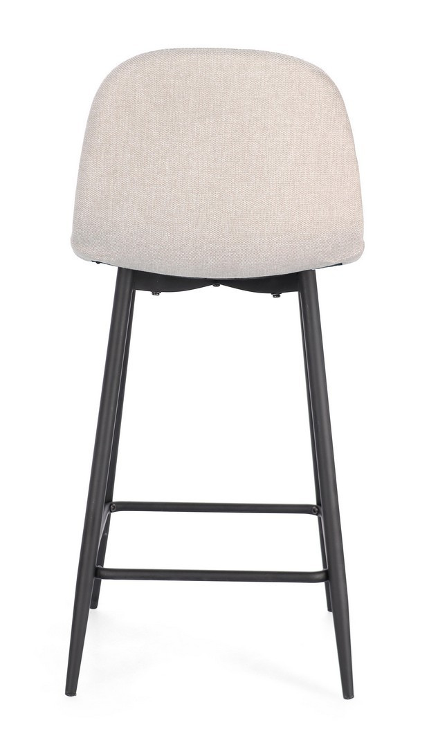 SGABELLO BAR IRELIA N/BEIGE H.92