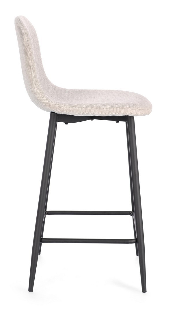 SGABELLO BAR IRELIA N/BEIGE H.92