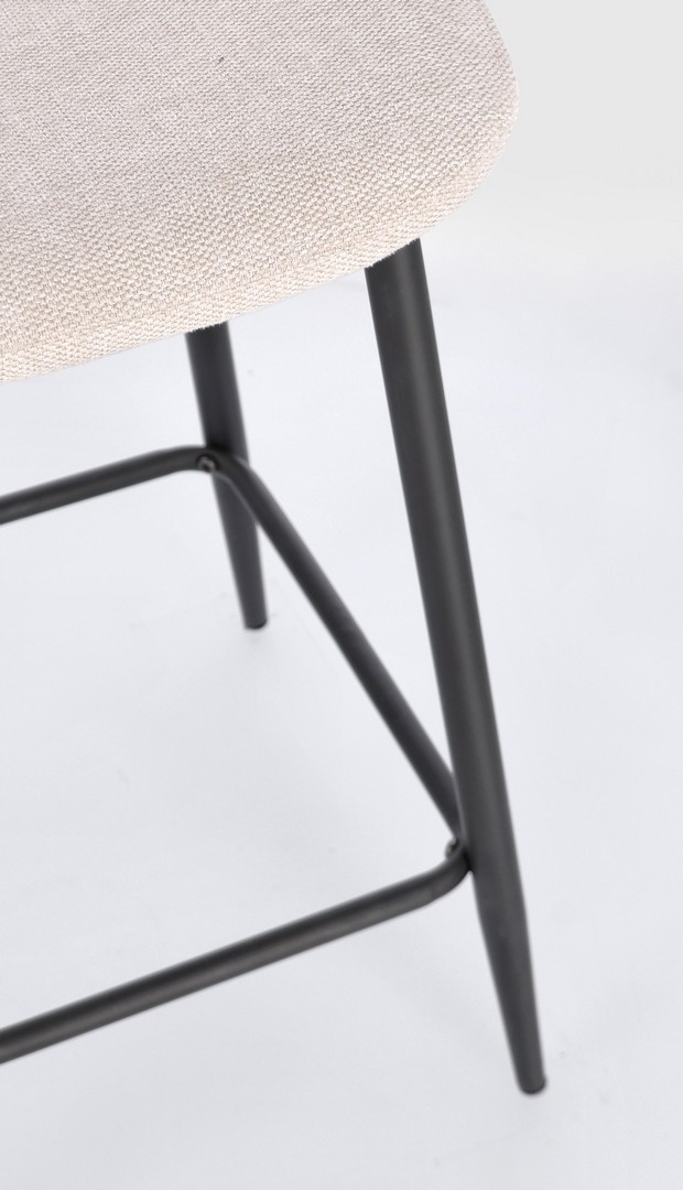 SGABELLO BAR IRELIA N/BEIGE H.92