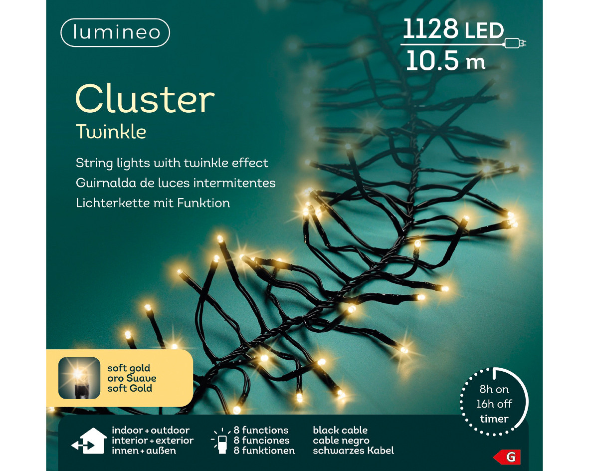 1128LUCI A LED CLUSTER 8FUNZIONE LUCE CALDA