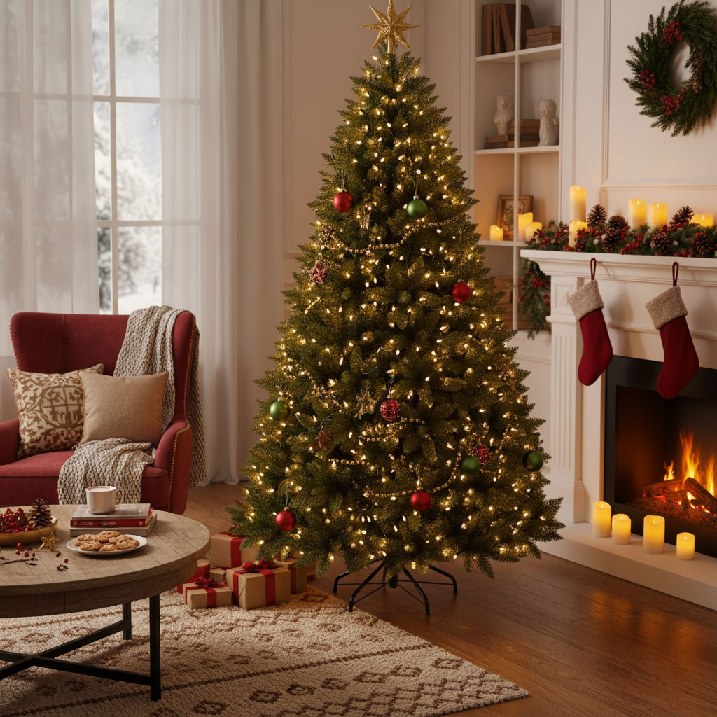 ALBERO NATALE PVC CM.120 C/160 LED