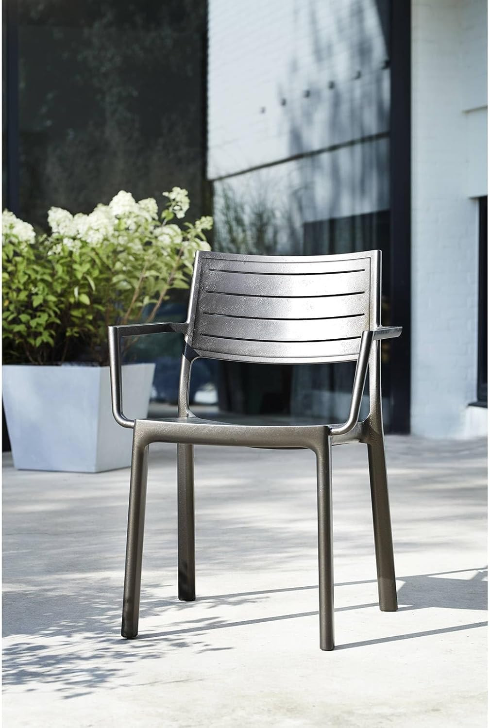 TAVOLO CM.146X87 CON 6 POLTRONE BRONZO