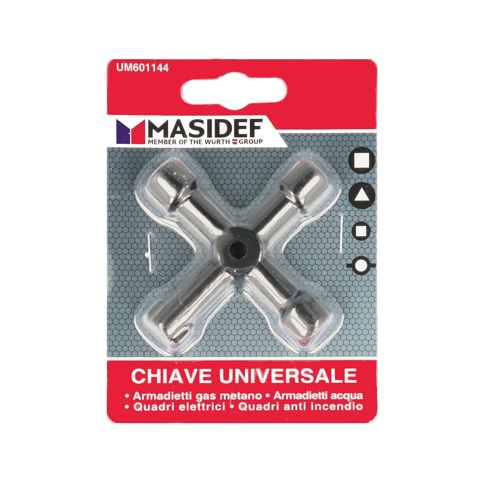 CHIAVE UNIVERSALE ZINCATA MULT.4TESTE
